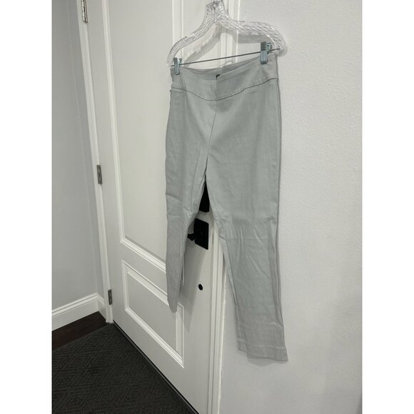 Van Heusen Stretch Extensible Cropped Pants Gray Sz 12 Neutral Business Casual - Picture 3 of 10